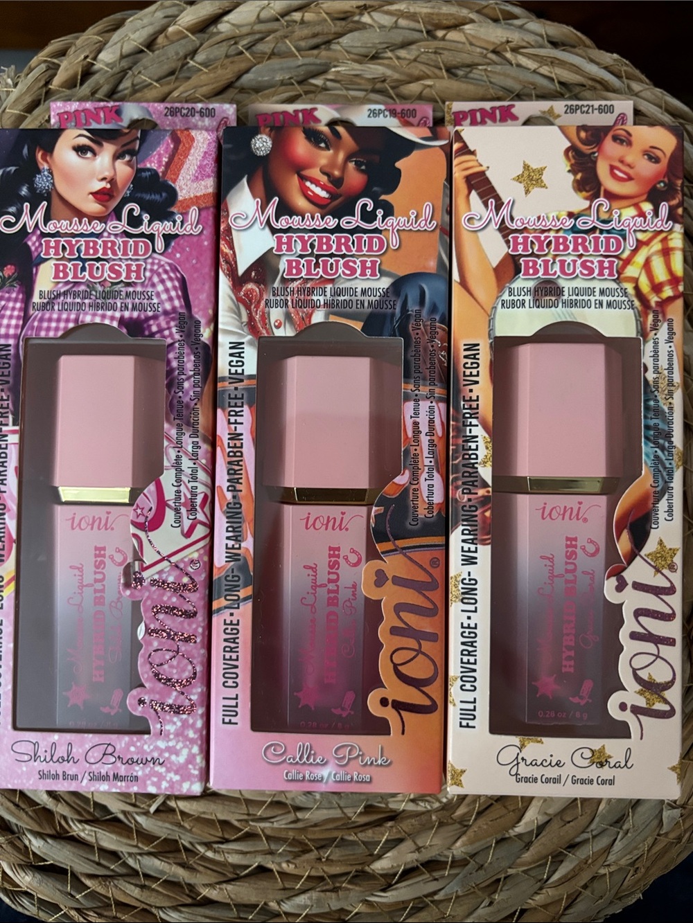 Mousse Liquid Hybrid Blush - Shiloh Brown, Callie Pink, Gracie Coral